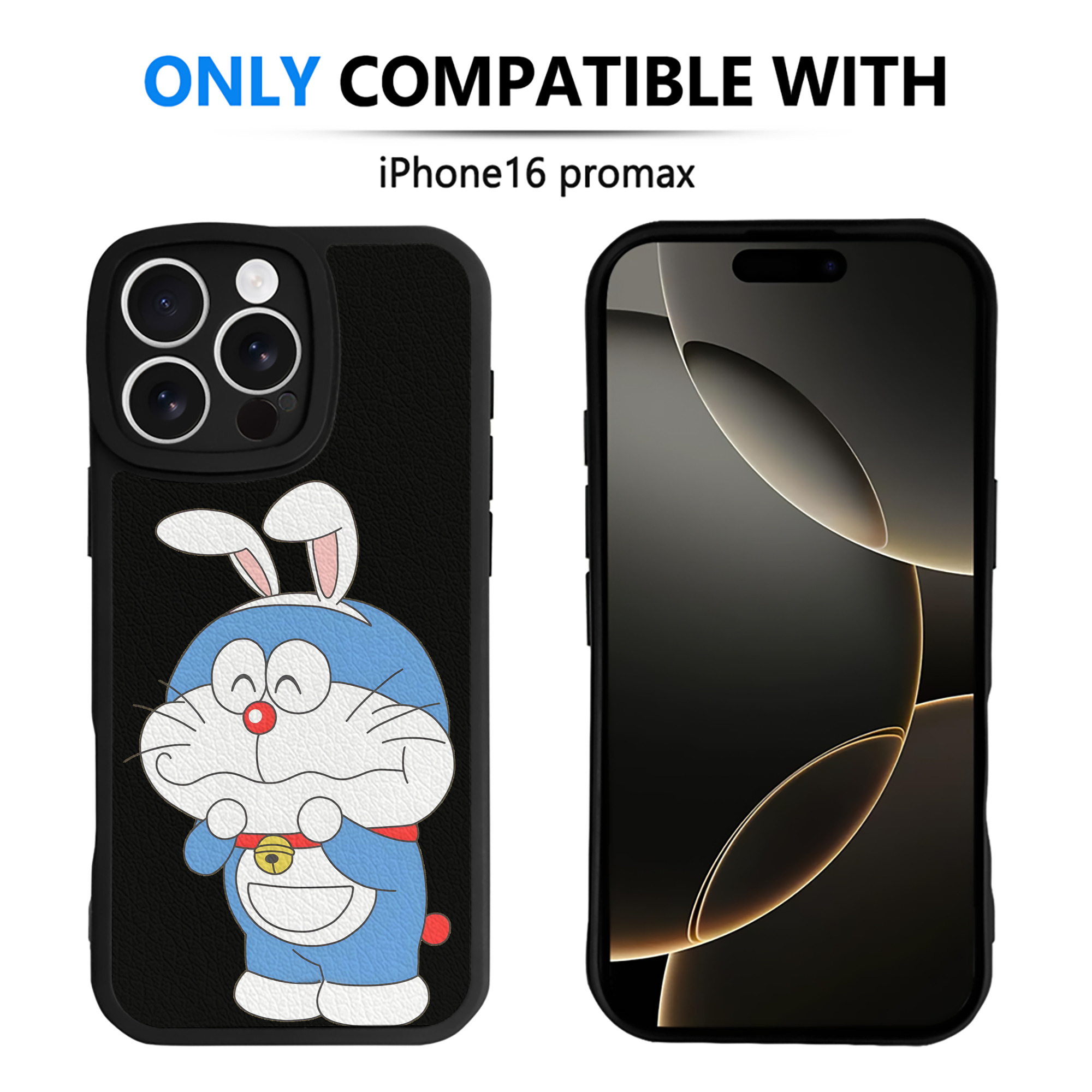 （画像用） ドラえもん Doraemon 【iPhone 16シリーズ対応】シリコンスマホケース（レザー調） 材質：シリコン